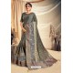 Dull Grey Fancy Silk Weaving Worked Designer Saree