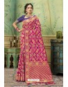 Rani Silk Jacquard Work Party Wear Saree