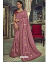 Old Rose Silk Designer Saree
