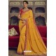 Gorgeous Yellow Georgette Silk Designer Saree
