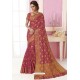 Rani Tussar Silk Designer Saree