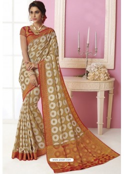 Multi Colour Tussar Silk Designer Saree