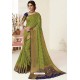 Green Tussar Silk Designer Saree