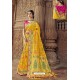 Yellow Designer Traditional Silk Saree