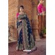 Navy Blue Designer Traditional Silk Saree