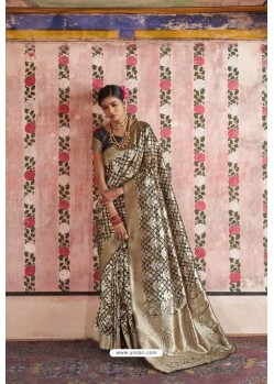 Black Pure Weaving Silk Designer Saree