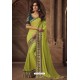 Green Silk Heavy Designer Embroidered Saree