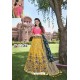 Rani And Yellow Silk Heavy Embroidered Bridal Lehenga Choli
