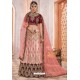 Pink And Maroon Silk Zari Worked Designer Lehenga Choli