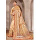 Light Beige Silk Printed Saree