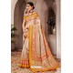 Multi Colour Silk Printed Saree