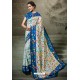 Fascinating Multi Colour Printed Silk Saree