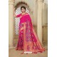 Rani Banarasi Weaving Silk Jacquard Worked Saree