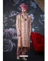 Dusty Pink Art Banarasi Silk Designer Embroidered Sherwani