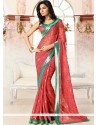 Charismatic Brasso Georgette Red Print Work Casual Saree