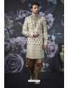 Off White Readymade Designer Indowestern Sherwani For Men