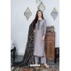 Silver Designer Party Wear Cotton Silk Palazzo Salwar Suit