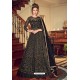 Black Designer Embroidered Wedding Anarkali Suit