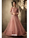 Old Rose Heavy Embroidered Gown Style Designer Anarkali Suit