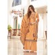 Orange Designer Casual Wear Wool Pashmina Jacquard Palazzo Salwar Suit