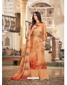 Rust Designer Casual Wear Wool Pashmina Palazzo Salwar Suit