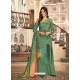 Mehendi Designer Casual Wear Wool Pashmina Palazzo Salwar Suit