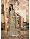 Taupe Designer Casual Wear Wool Pashmina Palazzo Salwar Suit