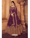 Deep Wine Heavy Embroidered Gown Style Designer Anarkali Suit