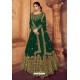 Dark Green Heavy Embroidered Gown Style Designer Anarkali Suit