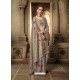 Grey Party Wear Designer Embroidered Cotton Silk Sari