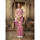 Pink Party Wear Designer Embroidered Cotton Silk Sari