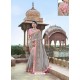 Light Grey Traditional Wedding Designer Embroidered Satin Silk Sari