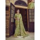 Green Wedding Designer Embroidered Satin Silk Sari