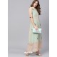 Sea Green Readymade Designer Party Wear Readymade Kurti For Girls