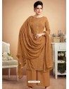 Marigold Designer Party Wear Heavy Muslin Palazzo Salwar Suit