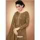 Beige Designer Party Wear Heavy Muslin Palazzo Salwar Suit