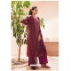 Rose Red Designer Casual Wear Pashmina Palazzo Salwar Suit