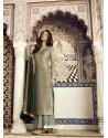 Olive Green Designer Party Wear Pure Dola Viscose Palazzo Salwar Suit