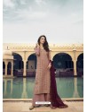 Dusty Pink Designer Party Wear Pure Dola Viscose Palazzo Salwar Suit