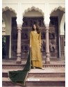 Mustard Designer Party Wear Pure Dola Viscose Palazzo Salwar Suit