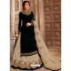 Black Latest Embroidered Wedding Anarkali Suit