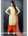 Artistic Chanderi Cotton Patiala Suit