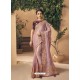 Dusty Pink Party Wear Designer Embroidered Art Silk Sari