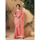 Light Red Party Wear Designer Embroidered Art Silk Sari