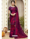 Purple Latest Casual Wear Designer Sari