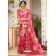 Peach Latest Casual Wear Designer Sari