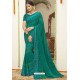 Aqua Mint Latest Casual Wear Designer Sari