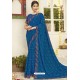 Dark Blue Latest Casual Wear Designer Sari