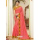 Light Red Latest Casual Wear Designer Sari