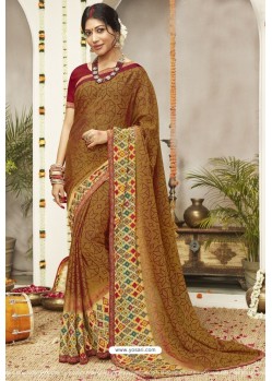 Marigold Latest Casual Wear Designer Sari